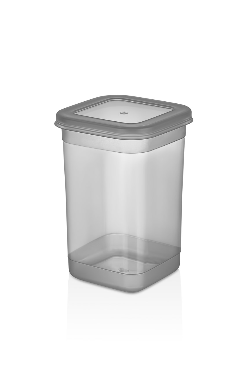 SIMPLE FOOD STORAGE CONTAINER (1,30 Lt.) (GREY)