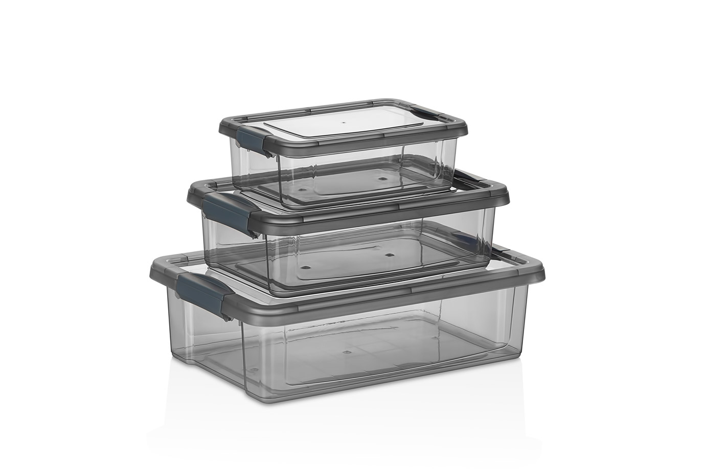 FRESH & CLINK ORGANISER BOX (3 Pcs) (GREY)