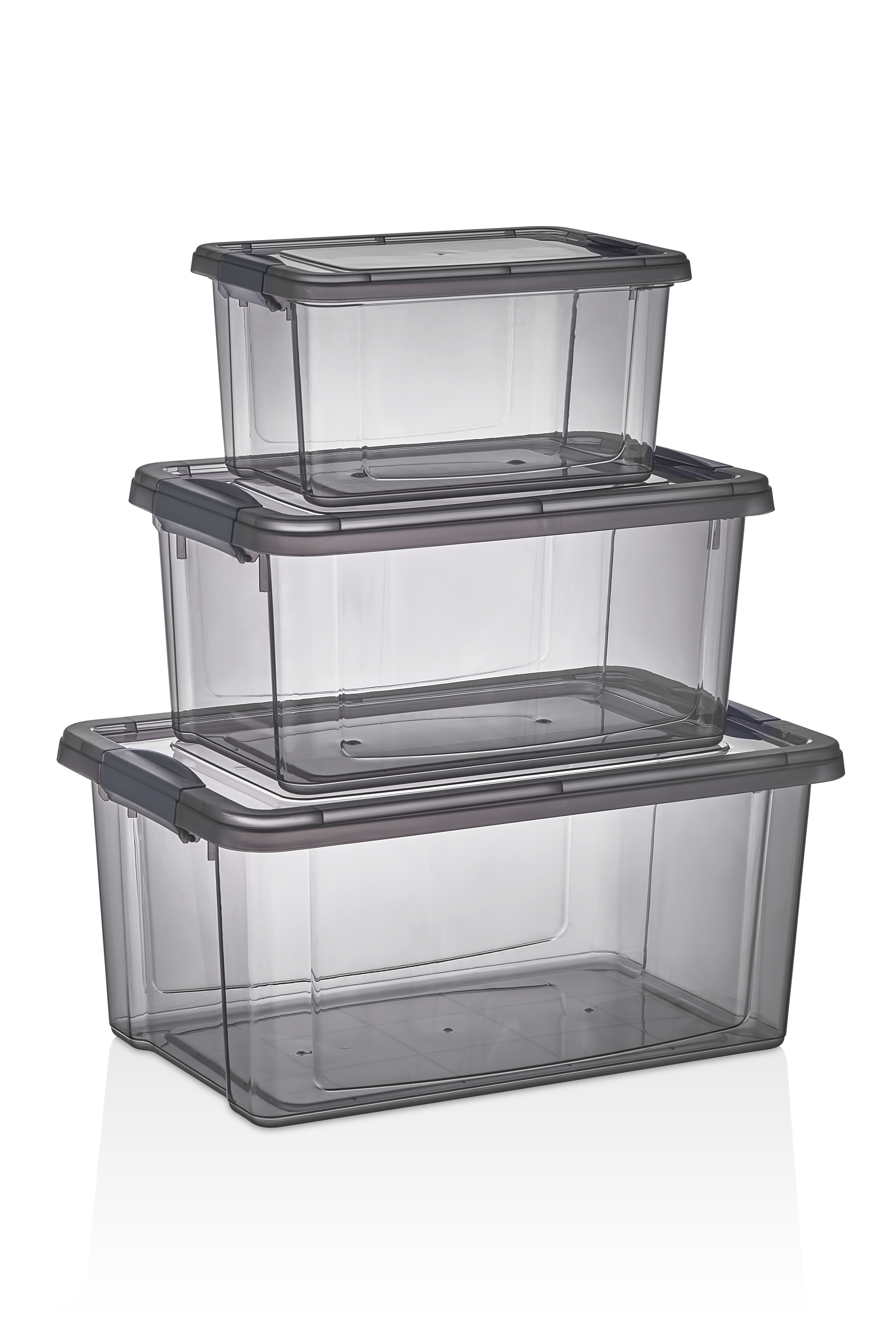 FRESH & CLINK ORGANISER BOX  (3 Pcs) GREY