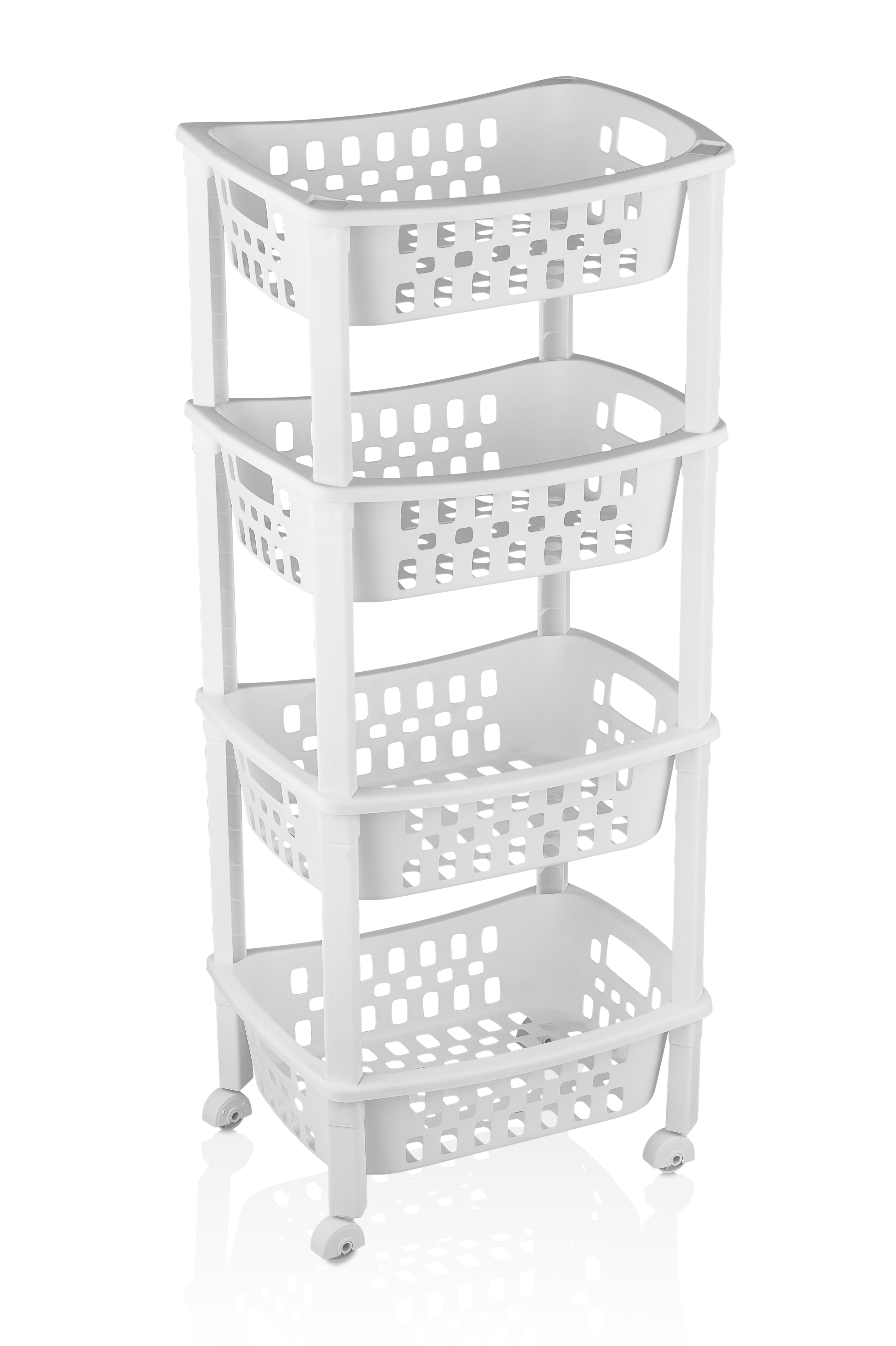 MULTI BASKET SLIDE-OUT RACK TROLLEY - 4 LAYER